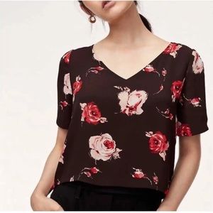 Aritzia Babaton Randy blouse in brown floral